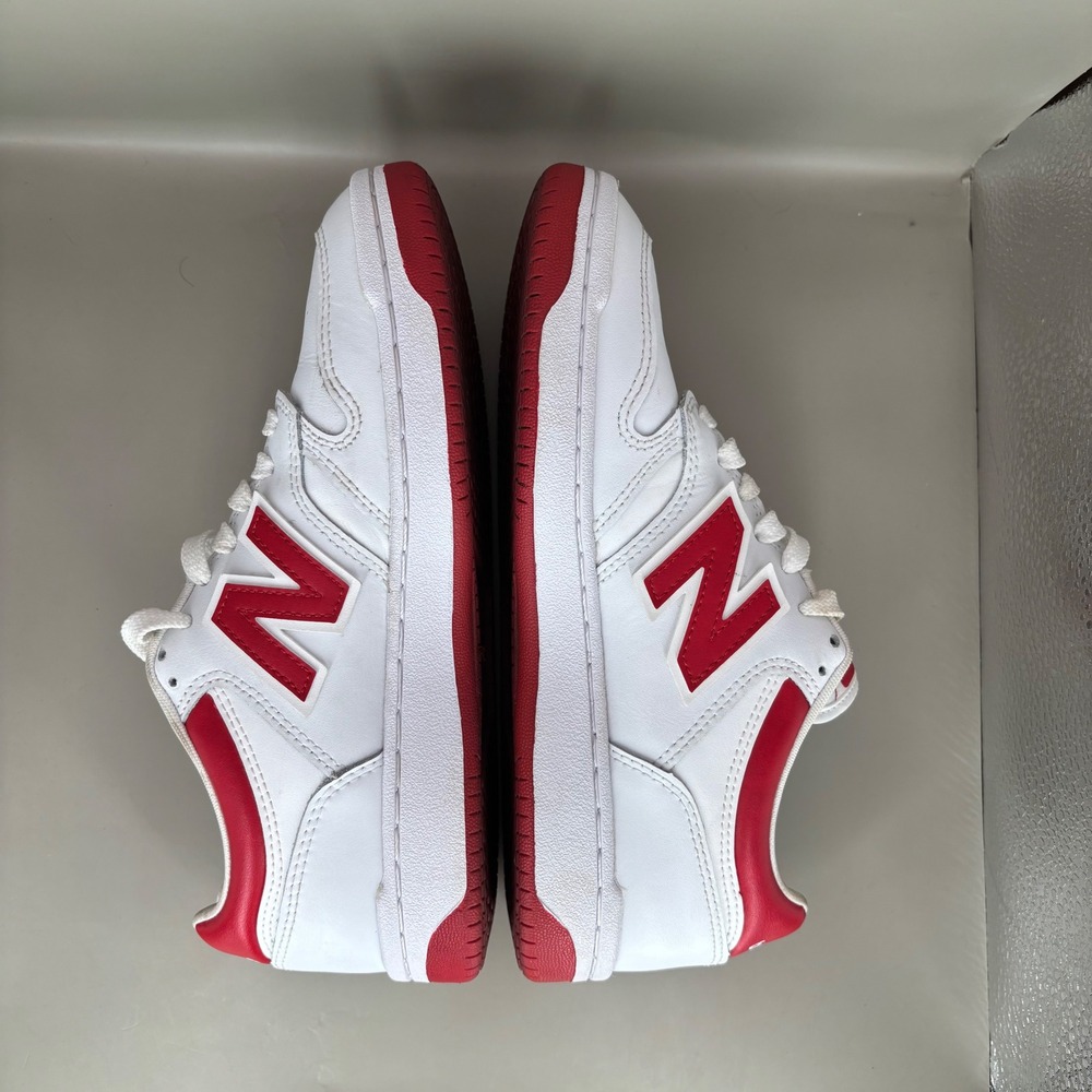 New Balance 480 White Red Leather Low Top Sneakers GSB480TR Mens 6 Boys 6 - Picture 5 of 7